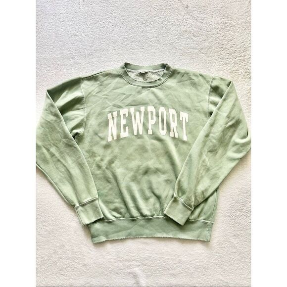 Eucalyptus Green Newport Brandy Melville pullover sweatshirt one size - Picture 3 of 3